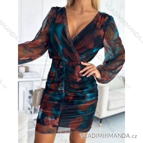 Kleid mit Knöpfen und geknöpften Damen (uni s-m) ITALIAN FASHION IM2203948