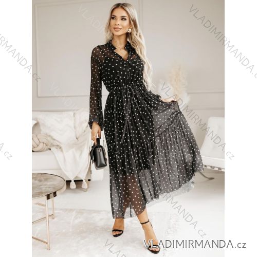 Langes Sommerhemd-Kurzarmkleid für Damen (S/M EINHEITSGRÖSSE) ITALIAN FASHION IMWY23133