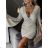 Kleid mit Knöpfen und geknöpften Damen (uni s-m) ITALIAN FASHION IM2203948