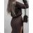 Langärmeliges Strickkleid für Damen (M/L EINHEITSGRÖSSE) ITALIAN FASHION IMD23811