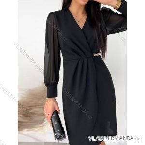 Damen Elegantes Kurzes Langarmkleid (S / M ONE SIZE) ITALIAN FASHION IMWC217235