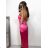 Elegantes Damen-Abendkleid mit Trägern (S/M ONE SIZE) ITALIAN FASHION IM322MONICA rot L/XL