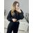 Set aus langärmligem Trainingsanzug und Kapuzenpullover für Damen (Einheitsgröße S/M) ITALIAN FASHION IMPLP2335890016 schwarz S/M