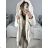 Bluse Langarm mit Rüschen Frauen (S-XXL) POLSKÁ FASHION IMWWM23WD202303 béžová S