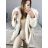 Bluse Langarm mit Rüschen Frauen (S-XXL) POLSKÁ FASHION IMWWM23WD202303 béžová S