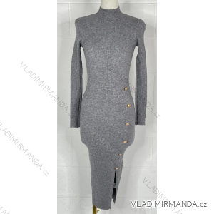 Elegantes Damenkleid mit langen Ärmeln (S/M EINHEITSGRÖSSE) ITALIAN FASHION IMPBB23B20866