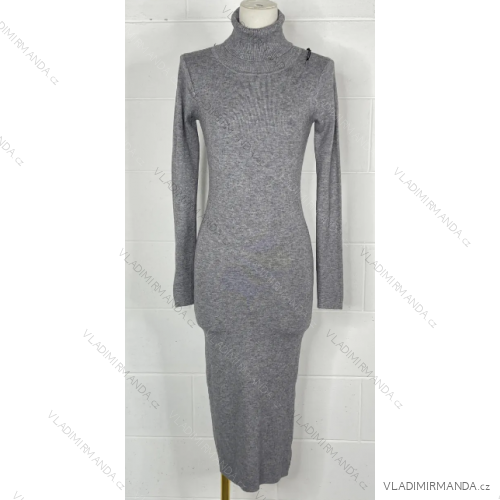 Elegantes Damenkleid mit langen Ärmeln (S/M EINHEITSGRÖSSE) ITALIAN FASHION IMPBB23B20866