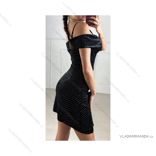 Elegantes Sommerkleid mit glitzernden Pailletten für Damen (Einheitsgröße S/M) ITALIAN FASHION IMPBB23O3837