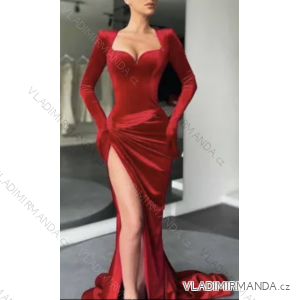 Elegantes Damenkleid mit langen Ärmeln (S/M EINHEITSGRÖSSE) ITALIAN FASHION IMPBB23B20866