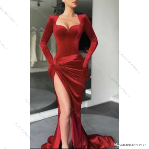 Elegantes Damenkleid mit langen Ärmeln (S/M EINHEITSGRÖSSE) ITALIAN FASHION IMPBB23B20866