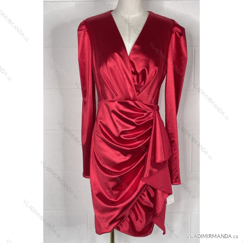 Elegantes Damenkleid mit langen Ärmeln (S/M EINHEITSGRÖSSE) ITALIAN FASHION IMPBB23B20866