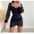 Elegantes Damenkleid mit langen Ärmeln (S/M EINHEITSGRÖSSE) ITALIAN FASHION IMPMD2331243L