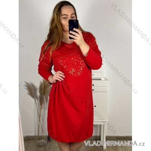 Tunika / Bluse Langarm Damen Oversized (3XL / 4XL ONE SIZE) ITALIAN FASHION IMWQ2191650