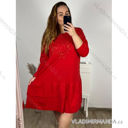 Tunika / Bluse Langarm Damen Oversized (3XL / 4XL ONE SIZE) ITALIAN FASHION IMWQ2191650