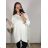 Tunika Oversize Langarm Damen Oversized (2XL / 3XL ONE SIZE) ITALIAN FASHION IM321551 weiß 3xl / 4xl