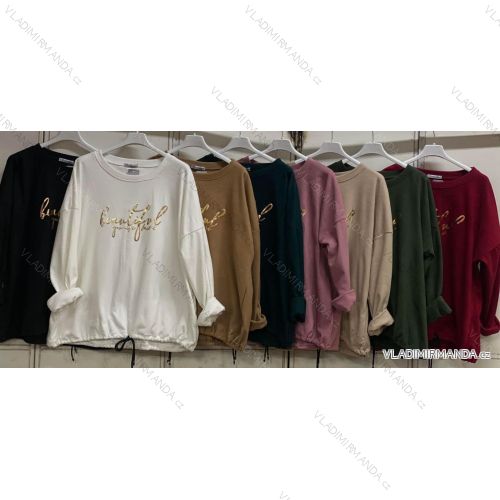 Damen-Tunika mit langen Ärmeln, große Größen (2XL/3XL, EINE GRÖSSE) ITALIAN FASHION IMC22542