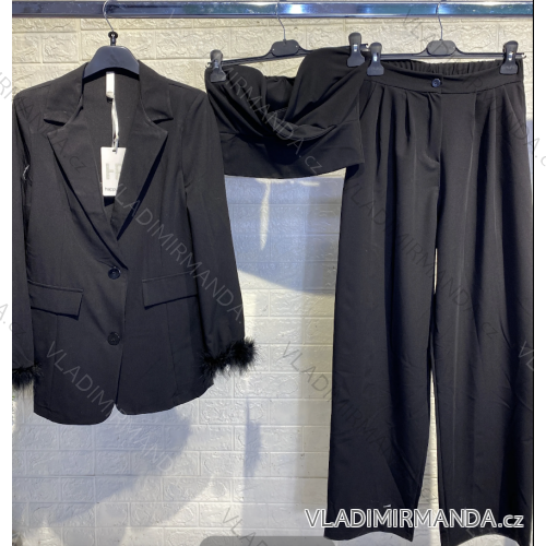 Damen-Set aus elegantem Rock und Blazer mit langen Ärmeln (Einheitsgröße S/M) ITALIAN FASHION IMPGM234541
