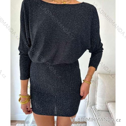 Übergroßes Kleid mit langen Ärmeln für Damen in Übergröße (XL/2XL/3XL, EINHEITSGRÖSSE) ITALIAN FASHION IMC23024