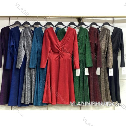 Übergroßes Kleid mit langen Ärmeln für Damen in Übergröße (XL/2XL/3XL, EINHEITSGRÖSSE) ITALIAN FASHION IMC23024