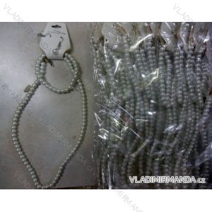 Set aus Perlen, Ohrringen und Armband Modeschmuck FJ32
