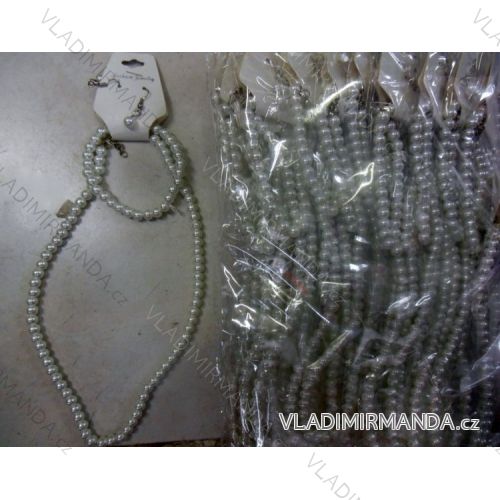 Set aus Perlen, Ohrringen und Armband Modeschmuck FJ32