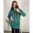 Sweatshirtkleid mit langen Ärmeln und Kapuze für Damen (Einheitsgröße S/M) ITALIAN FASHION IMC22685   grau   L/XL