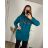 Sweatshirtkleid mit langen Ärmeln und Kapuze für Damen (Einheitsgröße S/M) ITALIAN FASHION IMC22685   grau   L/XL