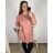 Kleid Oversize Kurzarm Damen (4XL/5XL ONE SIZE) ITALSKÁ MÓDA IM422FLUFF 4XL / 5XL braun
