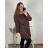 Kleid Oversize Kurzarm Damen (4XL/5XL ONE SIZE) ITALSKÁ MÓDA IM422FLUFF 4XL / 5XL braun