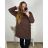 Kleid Oversize Kurzarm Damen (4XL/5XL ONE SIZE) ITALSKÁ MÓDA IM422FLUFF 4XL / 5XL braun
