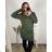 Kleid Oversize Kurzarm Damen (4XL/5XL ONE SIZE) ITALSKÁ MÓDA IM422FLUFF 2XL/3XL Smaragd