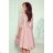 210-11 NICOLLE - Spitzenausschnitt - Puderrosa NMC-210-11 pink S
