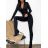 Langer eleganter Langarm-Overall für Damen (S/M ONE SIZE) ITALIAN FASHION IMWA23289