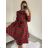 Elegantes Damenkleid mit langen Ärmeln (Einheitsgröße S/M) ITALIAN FASHION IMM23M6062 rot S/M