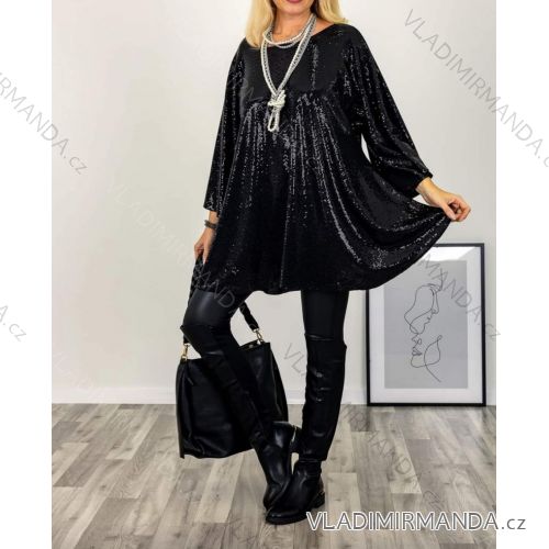 Elegantes Damenkleid mit langen Ärmeln (Einheitsgröße S/M) ITALIAN FASHION IMM23M6062