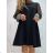 Kleid mit Knöpfen und geknöpften Damen (uni s-m) ITALIAN FASHION IMWA20503