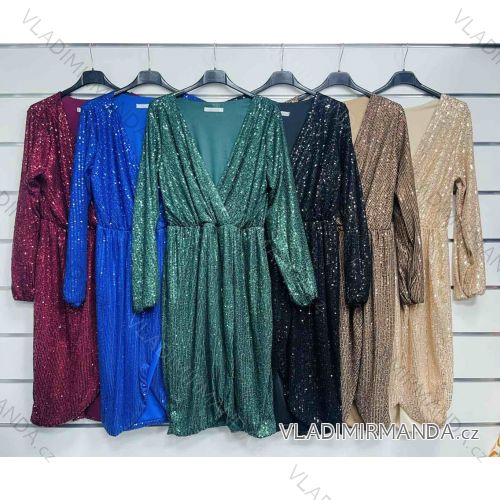 Damen Elegantes Kurzes Langarmkleid (S / M ONE SIZE) ITALIAN FASHION IMWC217235