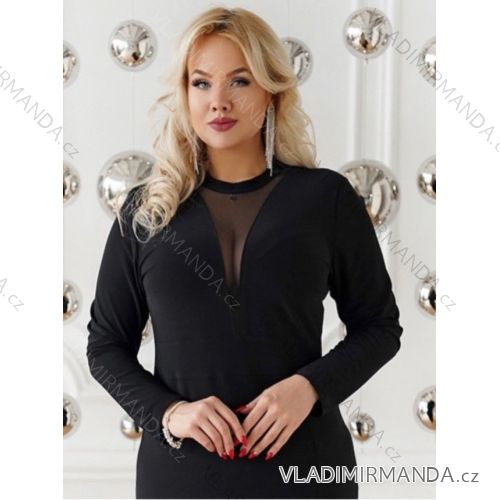 Langes Chiffon-Kurzarmkleid für Damen (S/M ONE SIZE) ITALIAN FASHION IMWGS231048