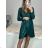 Langes Chiffon-Kurzarmkleid für Damen (S/M ONE SIZE) ITALIAN FASHION IMWGS231048