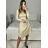 Elegantes Damenkleid mit langen Ärmeln (Einheitsgröße S/M) ITALIAN FASHION IMM23M6062 S/M braun