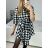 Langarm-Hemdkleid für Damen (Einheitsgröße S/M/L) ITALIAN FASHION IMC22658