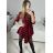 Langarm-Hemdkleid für Damen (Einheitsgröße S/M/L) ITALIAN FASHION IMC22658 S/M Schwarz und weiß