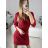 Langes, langärmliges Partykleid für Damen (Einheitsgröße S/M) ITALIAN FASHION IMM23056 Gold S/M