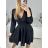Elegantes Damenkleid mit langen Ärmeln (Einheitsgröße S/M) ITALIAN FASHION IMM23M6062