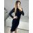 Šaty elegantní třpytivé dlouhý rukáv dámské (S/M ONE SIZE) ITALSKá MóDA IMM22hg4993 S/M rot