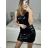 Sommerkleid Carmen aus Musselin für Damen (Einheitsgröße S/M) ITALIAN FASHION IMWE231506 schwarz S/M