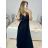 Langes, elegantes, ärmelloses Party-Abschlussballkleid für Damen (Einheitsgröße S/M) ITALIAN FASHION IMWBB223991 S/M schwarz