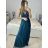 Langes, elegantes, ärmelloses Party-Abschlussballkleid für Damen (Einheitsgröße S/M) ITALIAN FASHION IMWBB223991 S/M schwarz