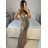 Langes, langärmliges Partykleid für Damen (Einheitsgröße S/M) ITALIAN FASHION IMM23056