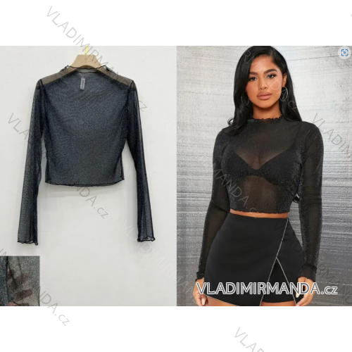 Langarm-Top/Croptop für Damen (S/M ONE SIZE) ITALIAN FASHION IMPLP2372663080